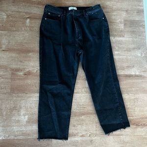 Abercrombie Ultra High Rise Straight Leg Jeans